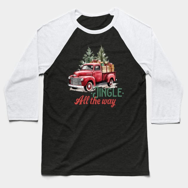 Jingle All The Way Baseball T-Shirt by MZeeDesigns